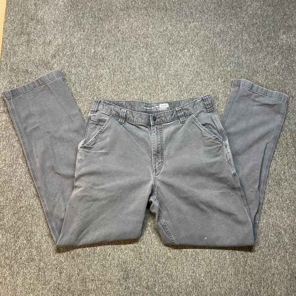 Carhartt Rugged Flex Relaxed Fit Canvas Work Pants Gray BN2291-M Mens 36x34